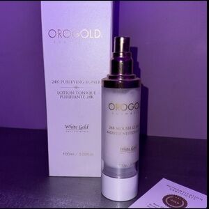 Oro Gold Cosmetics 24k purifying toner, white gold daily essentials